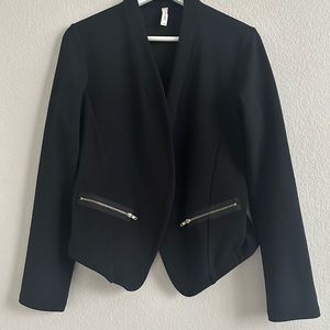 Tyche Blazer with Zipper Detailing - Size Large (fits more like S/M), Black